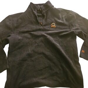Chicago Bears Pullover Fleece Mens XL Black Orange NFL Football Quarter Zip